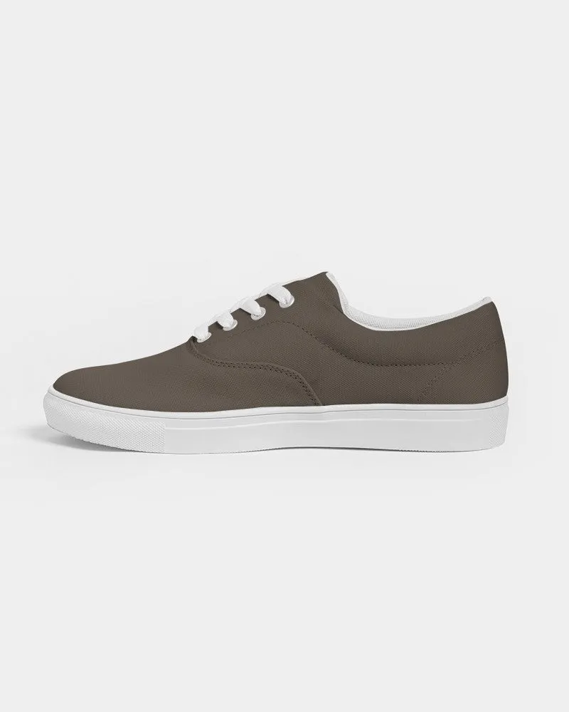 Dark Orange Brown Men's Canvas Sneakers | Men's | Dark Pale Pastel Orange Brown | C0M15Y30K80