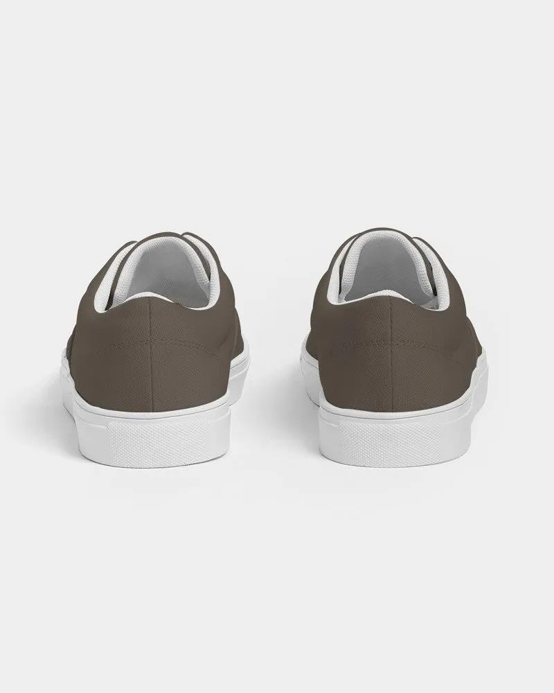 Dark Orange Brown Men's Canvas Sneakers | Men's | Dark Pale Pastel Orange Brown | C0M15Y30K80