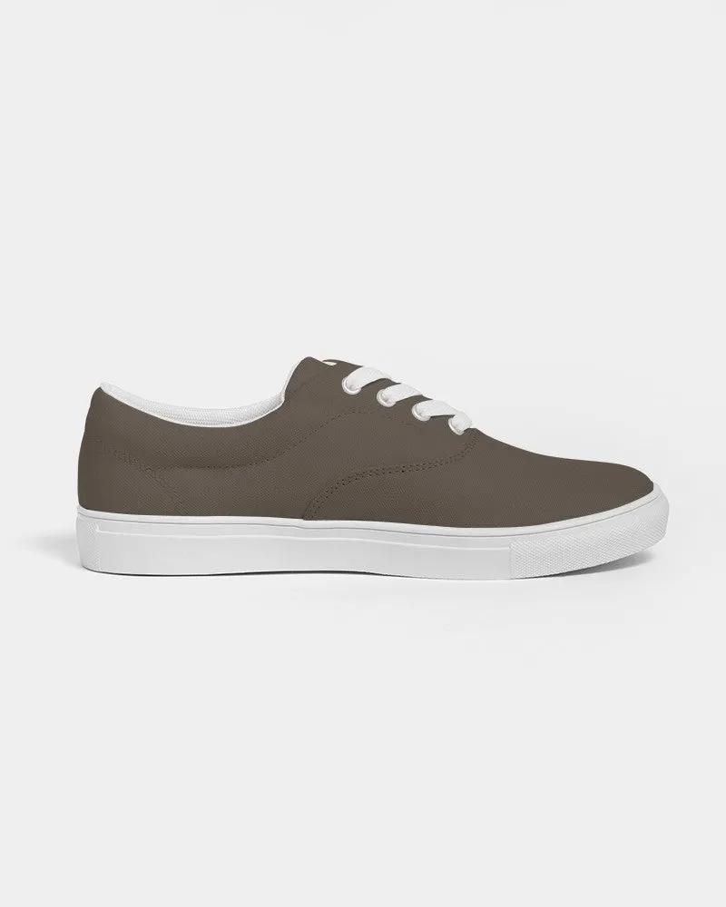 Dark Orange Brown Men's Canvas Sneakers | Men's | Dark Pale Pastel Orange Brown | C0M15Y30K80
