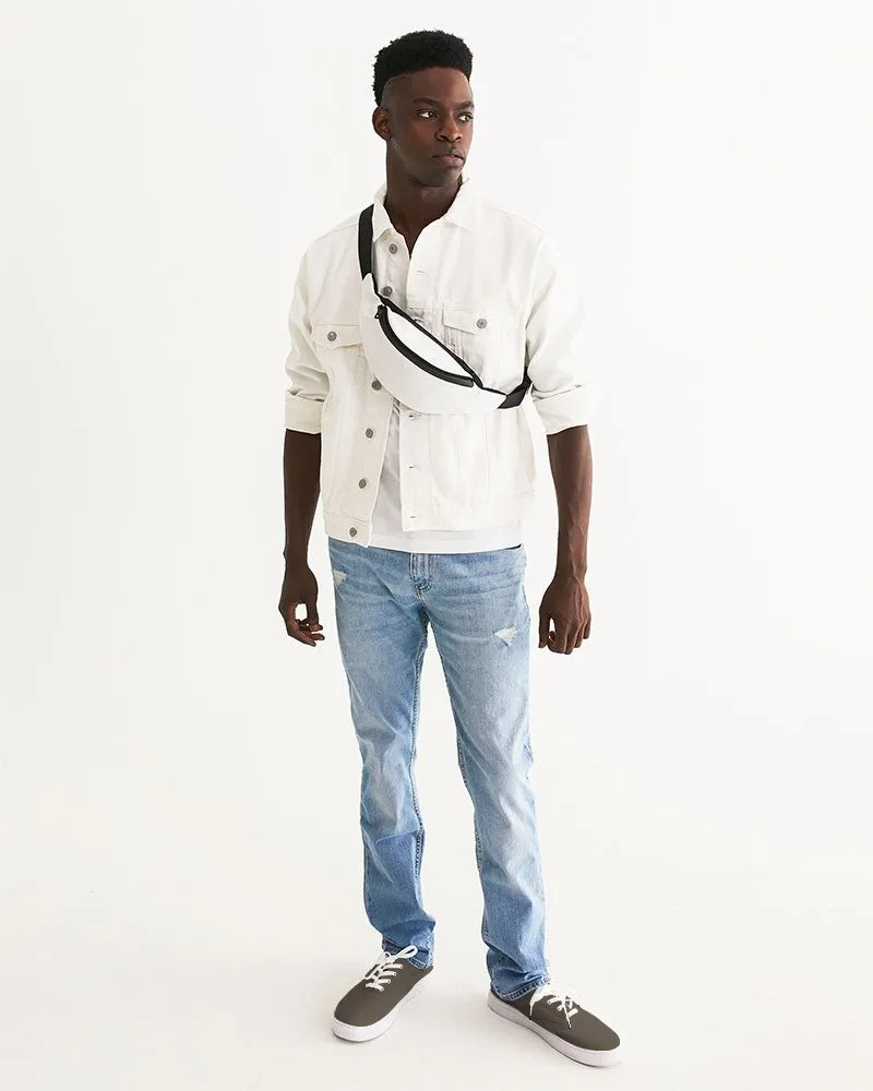 Dark Orange Brown Men's Canvas Sneakers | Men's | Dark Pale Pastel Orange Brown | C0M15Y30K80