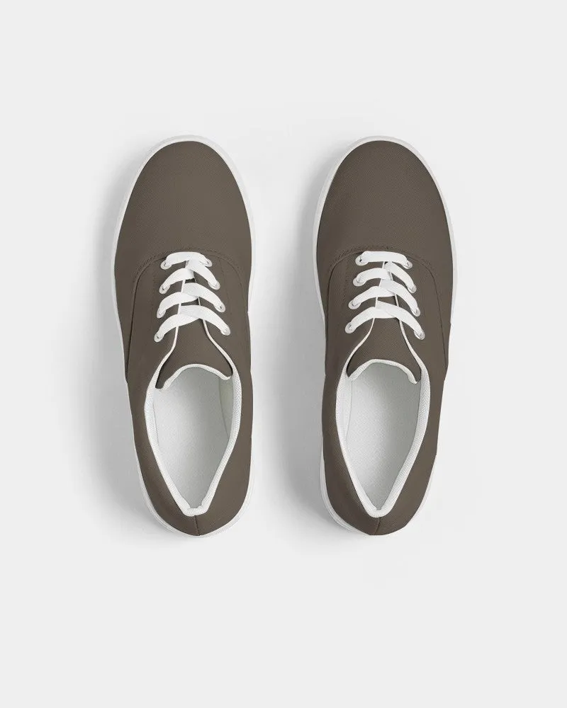 Dark Orange Brown Men's Canvas Sneakers | Men's | Dark Pale Pastel Orange Brown | C0M15Y30K80