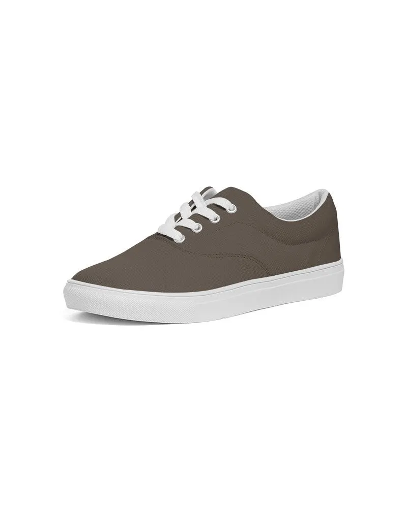 Dark Orange Brown Men's Canvas Sneakers | Men's | Dark Pale Pastel Orange Brown | C0M15Y30K80