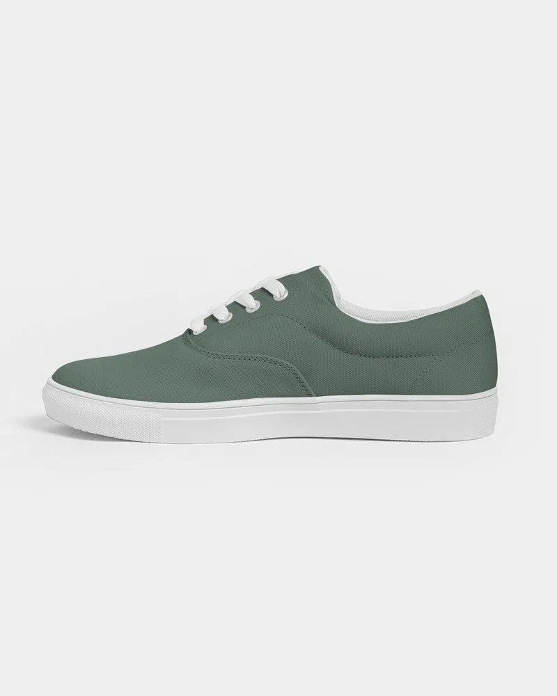 Medium Dark Green Women's Canvas Sneakers | Women's | Medium Dark Pale Pastel Green | C30M0Y30K60