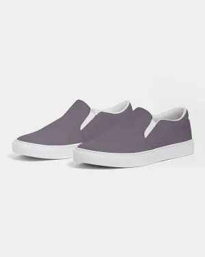 Medium Dark Purple Gray Slip-On Canvas Sneakers | Men's | Medium Dark Pale Pastel Purple Gray | C15M30Y0K60