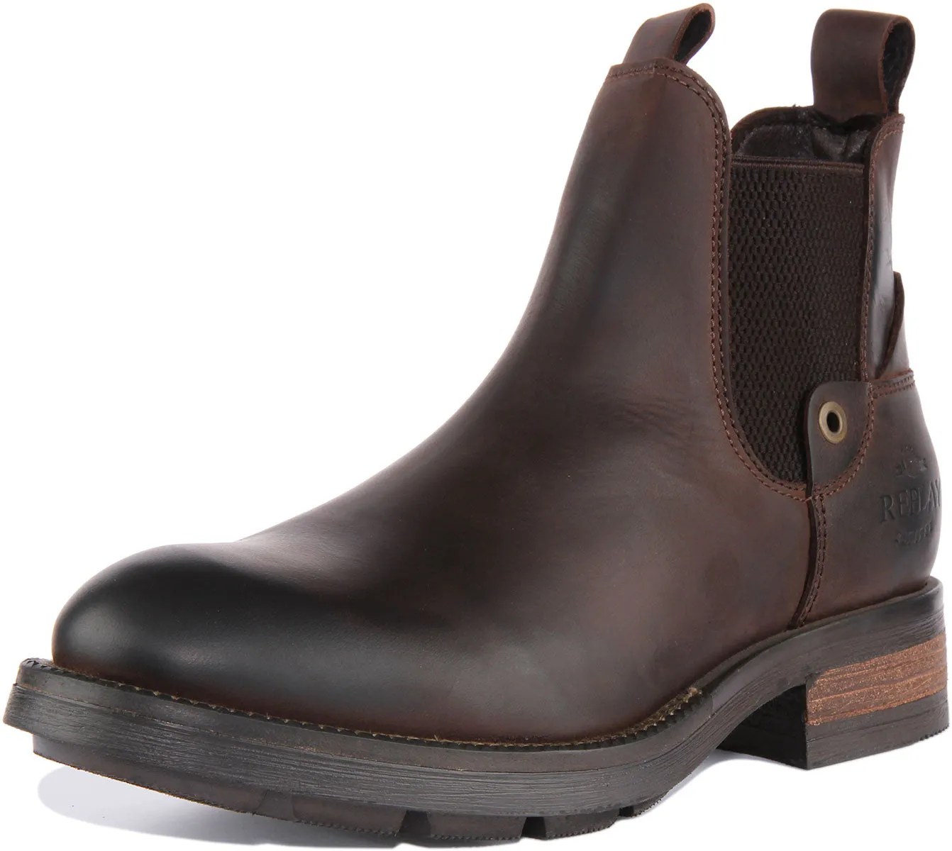 Replay Ryder Chelsea In Dark Brown For Men