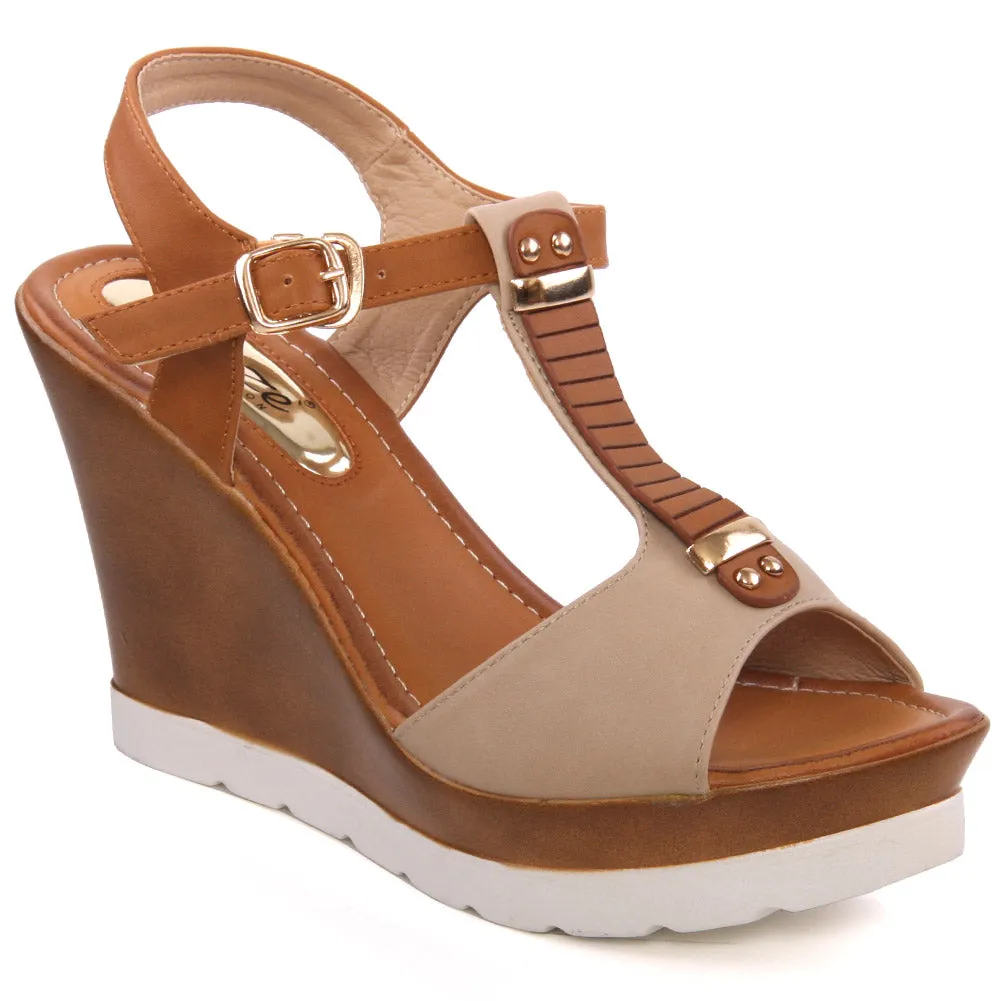 Womens ‘Fila’ Platform Wedge Sandals